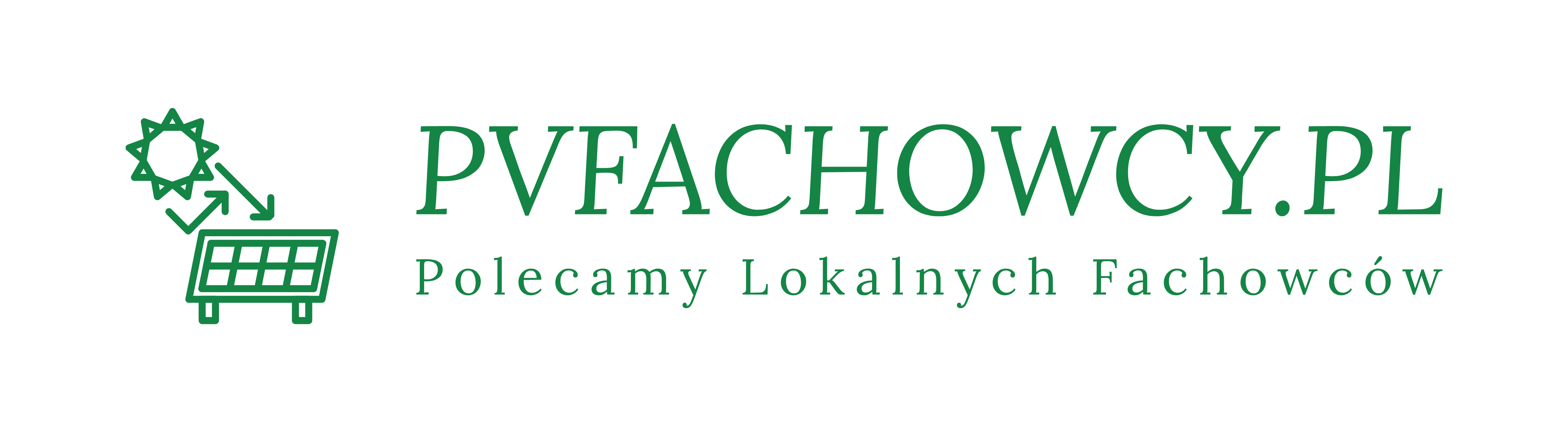 Logo PVFACHOWCY: Przejrzyste i nowoczesne, symbolizujące ekspertyzę w branży fotowoltaicznej.