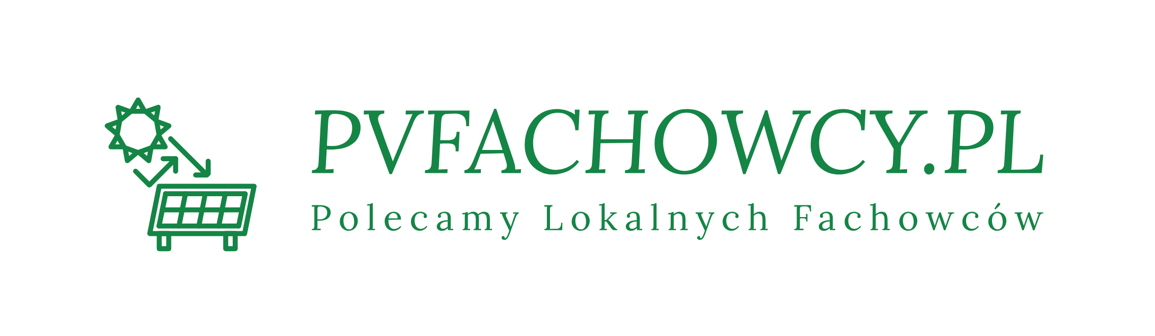 Logo PVFACHOWCY: Wizualna reprezentacja zaangażowania w innowacje i jakość w fotowoltaice.